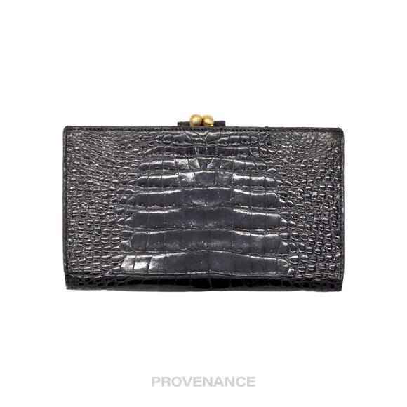 🔴 Gucci Long Wallet - Black Crocodile - Picture 4 of 12